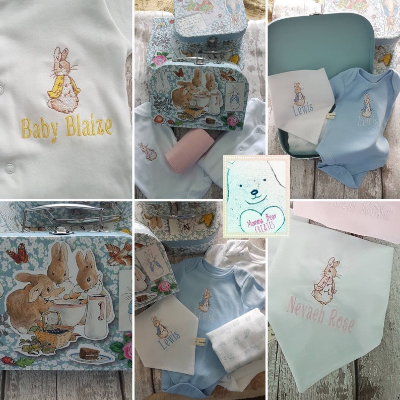 Peter Rabbit personalised baby gift set new baby gift in Etsy