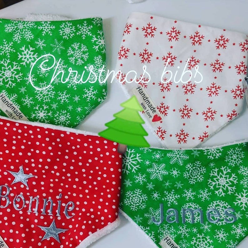 personalised christmas bibs