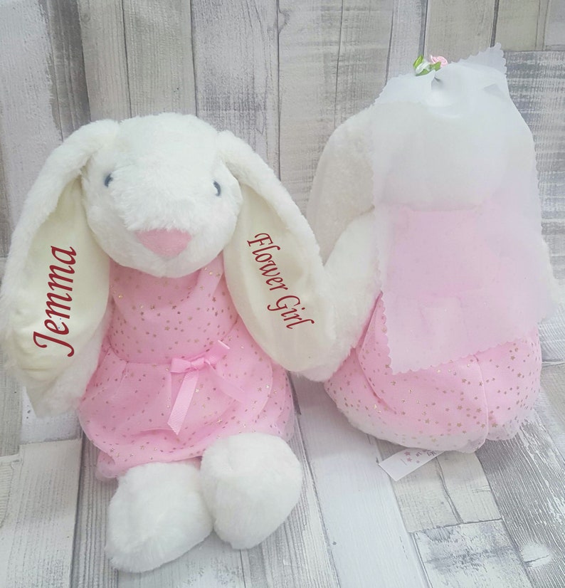 personalised flower girl bunny
