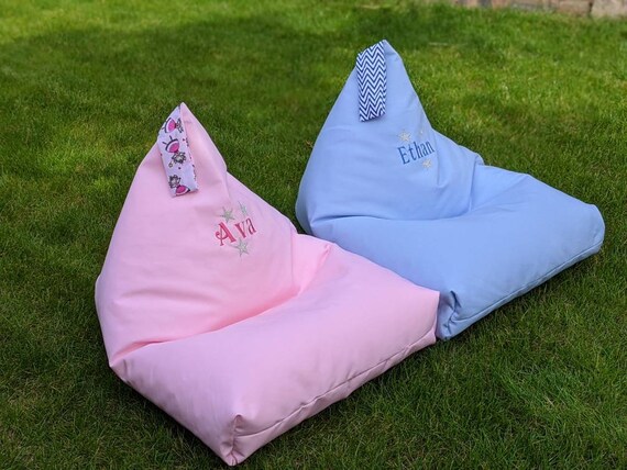 Bean bag chairs with names on them sale