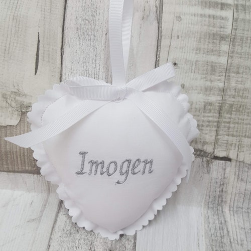 Heart Shaped Personalised Nursery Decor Pram Charm Baby Etsy UK