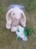 Flower girl gift, embroidered bridesmaid gift, personalised bride rabbit plushy, wedding thank you gift, proposal present page boy 