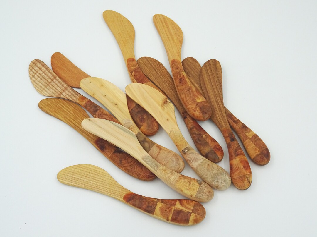 Hand Carved Butter Knife Wooden Butter Spreader Knife Etsy
