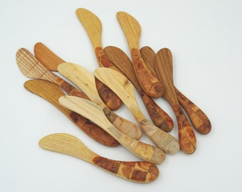 butter knife unique wooden knife Traditional handcarved plum wood spreader