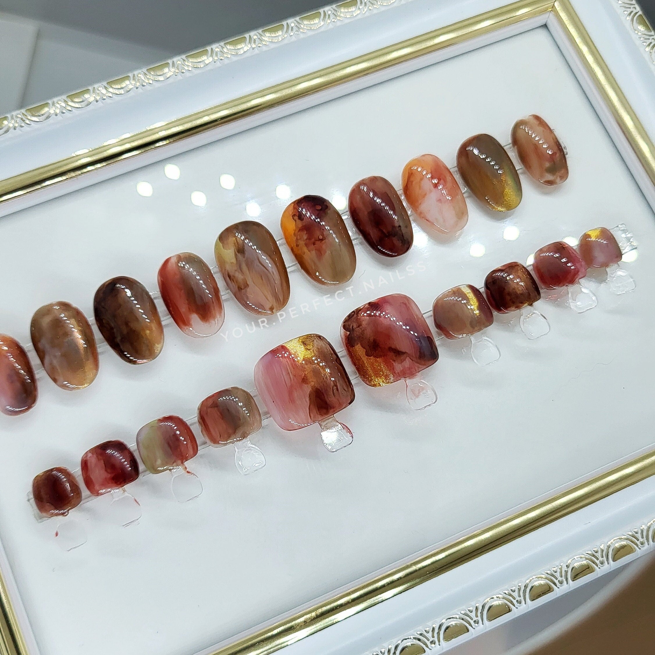 Press on nails jelly nails, marble nails, trendy nails, short press on nails, press on nails short, Asian nails