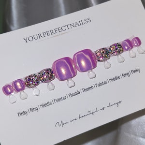 Press on nails toe - &quot;Sunset&quot; - READY TO SHIP - press on toe | false nails | fake nails | press on nails | trendy press on nails