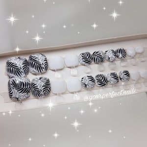 Press on toes nails - &quot;Tropic vibe&quot; | Toe nails | Pedicure | Toes nails | Pedicure