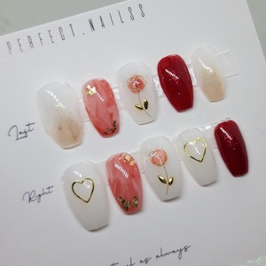 Press on nails short - &quot;Soul string&quot; | False nails | Press on nails trendy | Short press on nails | asian nails