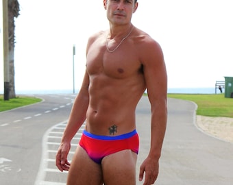 Swimwear Men Colorful Summer Men&#39;s Swim Briefs With Elastic Belt Waist