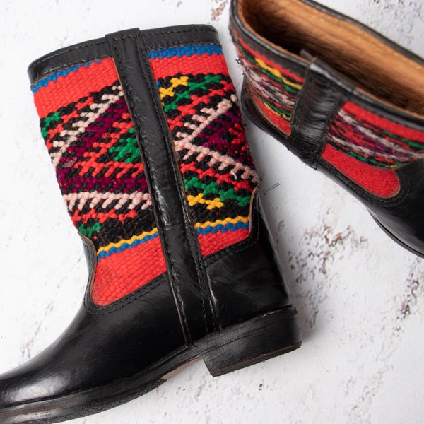 Bohemian Boots, Embroidered Leather Boots