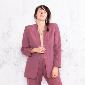 Exclusive: Vintage Silk and Linen Suit, Purple Suit