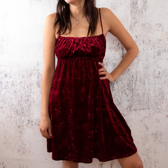 flowy velvet dress