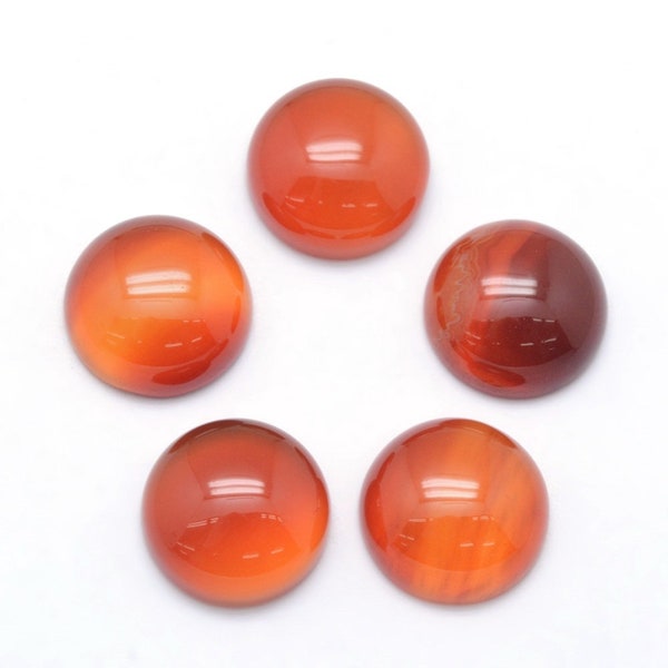 10 Carnelian Cabochon 12mm Round