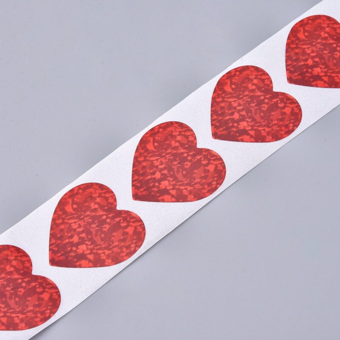 Red Heart Stickers Adhesive Labels 25mm Round 500 Pcs Etsy UK