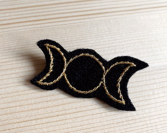 "Hecate" Triple Moon Brooch