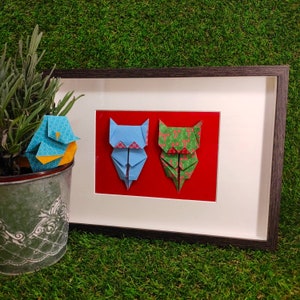 Cornice Origami da personalizzare - Decorazione in carta fatta a mano - Tavola Origami - CHAT