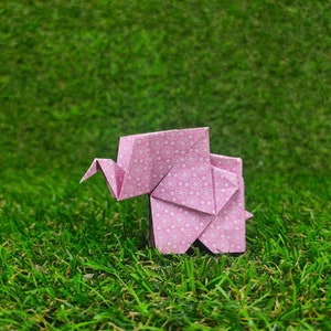 Elefante origami fatto a mano e personalizzabile