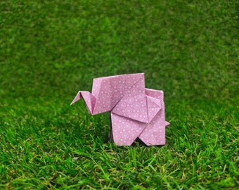 Handmade and customizable origami elephant