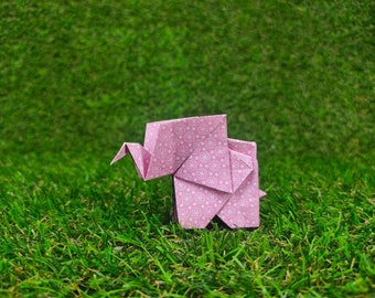 Eléphant en origami fait main et personnalisable