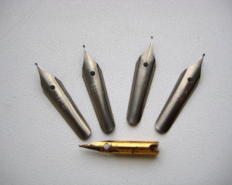 Vintage pen soviet dip pen nibs ink pen nibs USSR vintage calligrapy nibs set of 4 pc