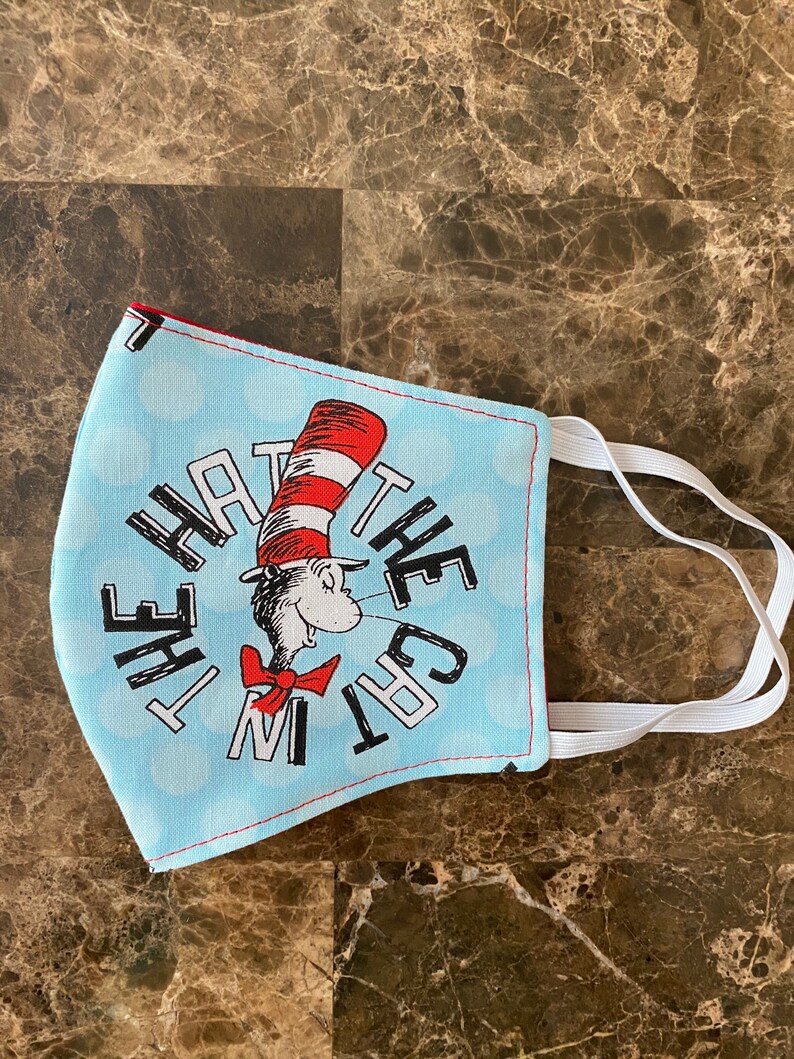 Cat in the hat washable kid face mask Etsy