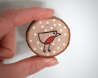 Christmas robin brooch / Festive accessories / Stocking filler