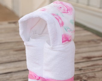 Hooded Towel-Monogram-Personalize-Baby Gift-Rolled Hooded Towel-Toddler Hooded Towel-baby towel-Monogrammed baby gift-Monogram hooded towel