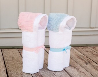 Hooded Towel-Monogram-Personalize-Baby Gift-Rolled Hooded Towel-Toddler Hooded Towel-baby towel-Monogrammed baby gift-Monogram hooded towel
