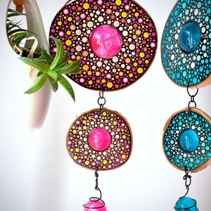 Eclectic Boho chic home decor/ bright pink decor/ housewarming gift image 10