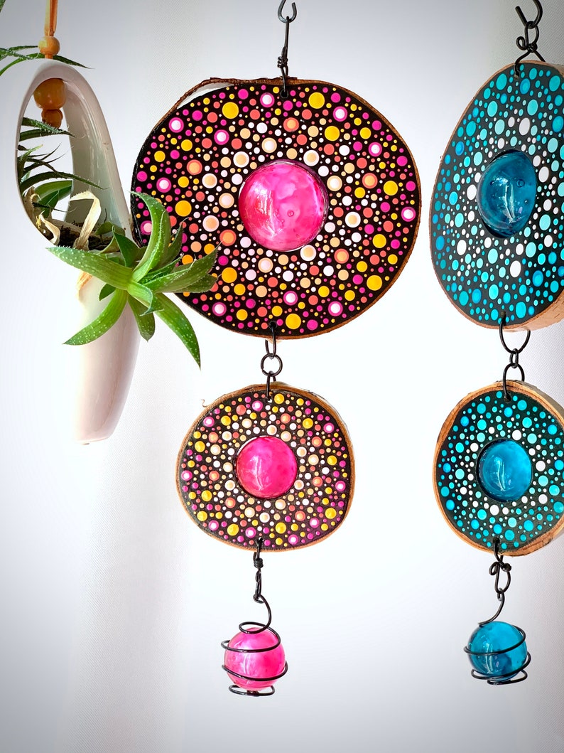 Eclectic Boho chic home decor/ bright pink decor/ housewarming gift image 10