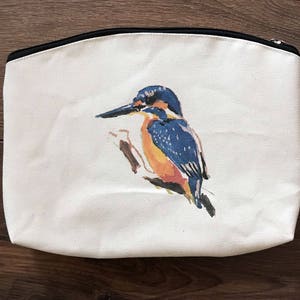 Bolso con cremallera y estampado Kingfisher