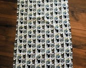 Cat pattern silk scarf