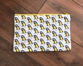 Great tit print zip bag