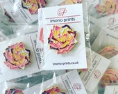 Rose pin badge