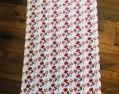 Flower print silk scarf