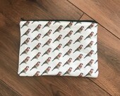 Goldfinch print zip bag