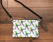 Parakeet cross body bag