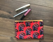 Turkey print zip bag