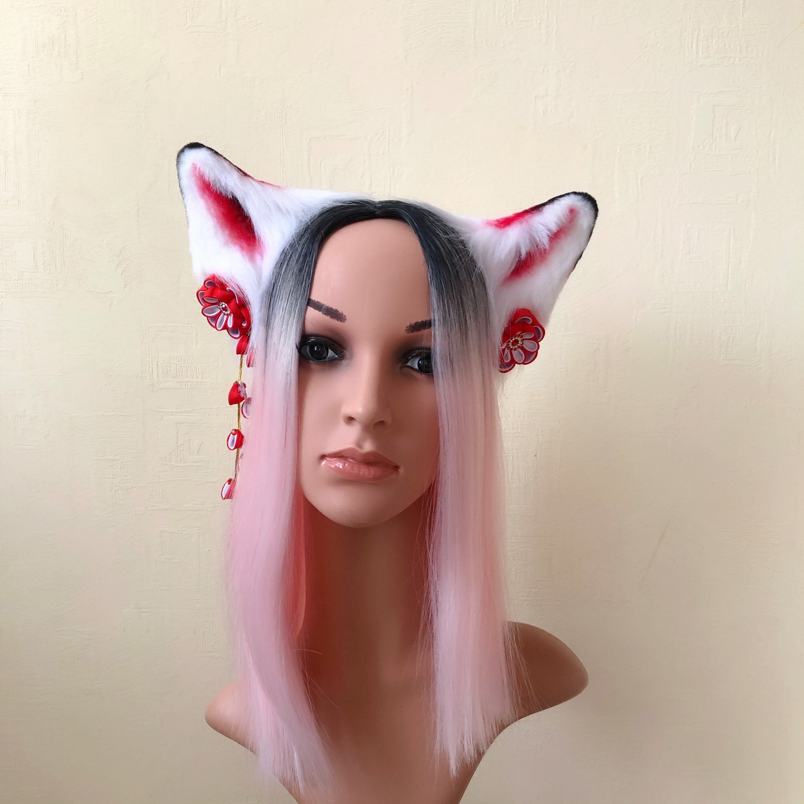 Kitsune Fox ears and tail set inari anime cosplay animal Etsy