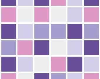 Pink Mosaic Tile Stickers: Peel & Stick, Gloss Finish - Pack of 10