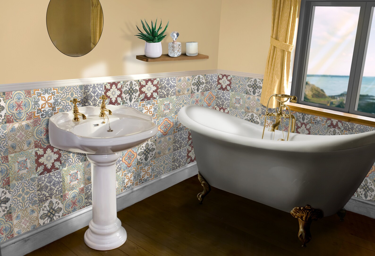 Traditional Tile Transfers Stickers Wall Vintage Victorian Etsy UK