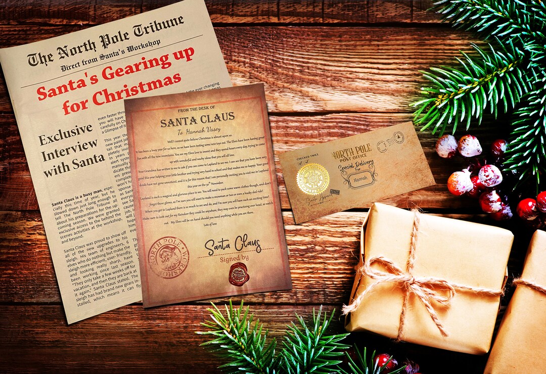 Personalised Invitation to Lapland Reveal Santa Letter Luxury Etsy UK