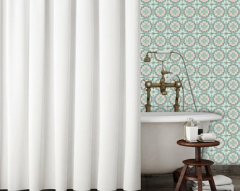 Pastel Victorian Mosaic Tile Stickers: Retro Moroccan Style (10-Pack)