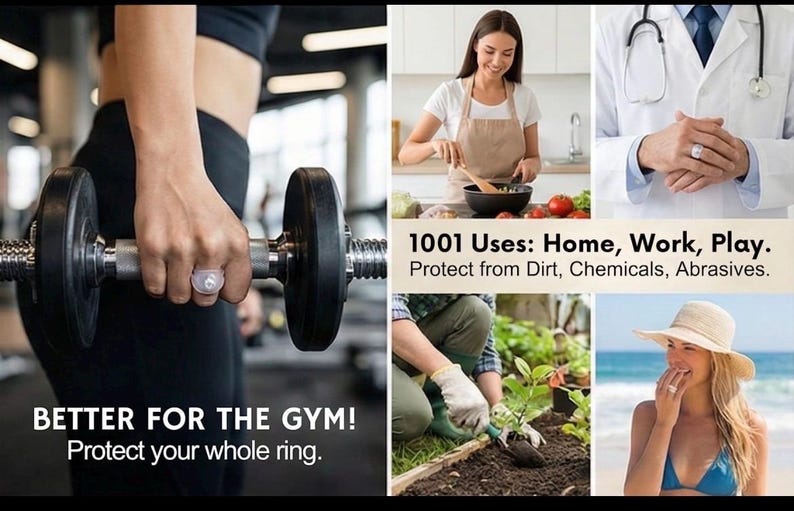 Non-Latex Wedding Ring Guard Safe Ring Cover for Sports & DIY carering protectors image 4