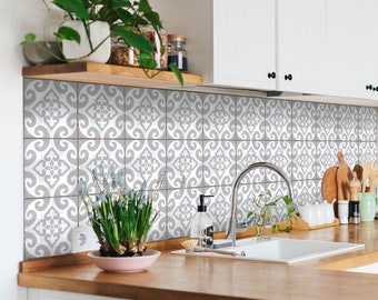 Design 5 Traditional tile transfers stickers wall Vintage Victorian Moroccan retro mosaic