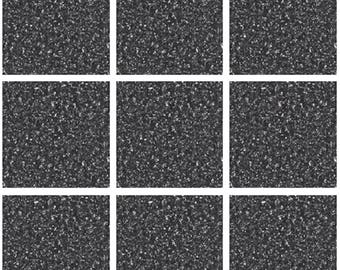 Black Stone Mosaic Tile Stickers: Peel & Stick, Gloss Finish (10 Pack)