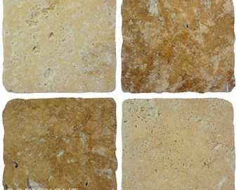 Stone Effect Mosaic Tile Stickers: Cream & Brown, Peel and Stick (10 Pack)