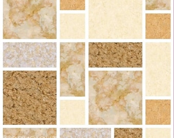 Brown Mosaic Tile Stickers: Peel & Stick Gloss Transfers (10 Pack)