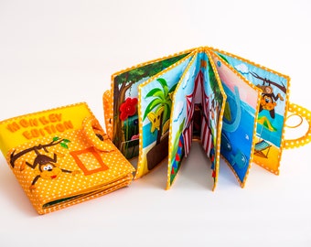 Montessori games book awakening learning activities quiet book children calm ecological fabric manipulation autonomy handmade intelligent