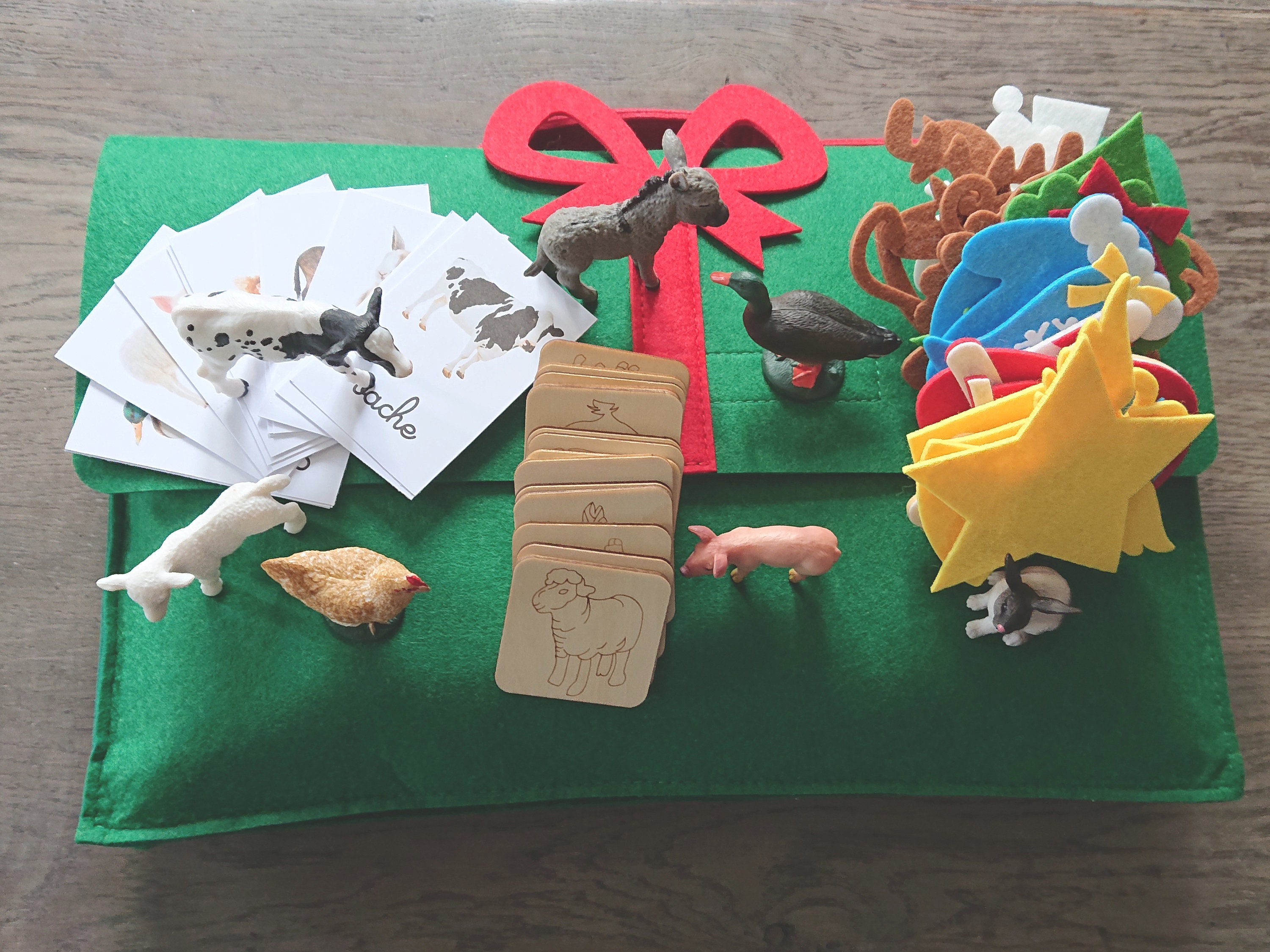 Sapin Noël Calendrier Avent Montessori Compte à Rebours Meilleurs Cadeaux Décorations Ornements Bois